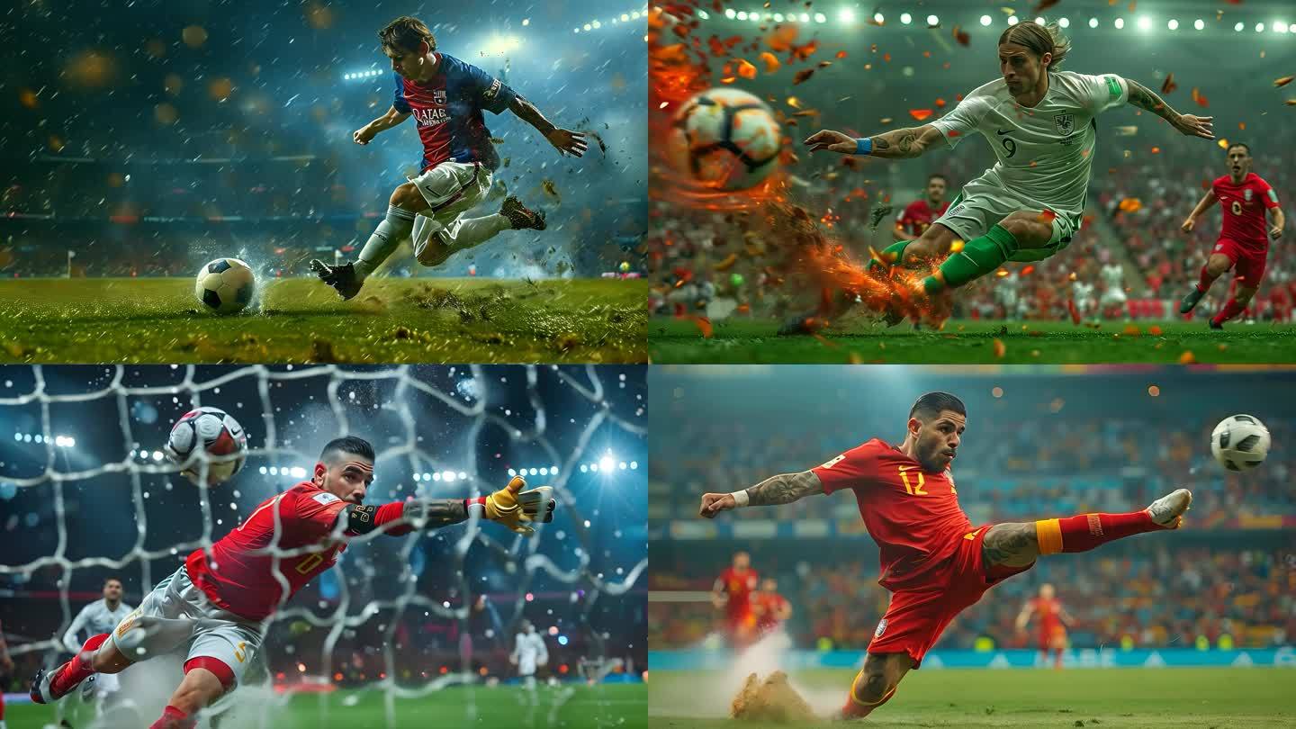 快节奏足球比赛呈现劲爆场面