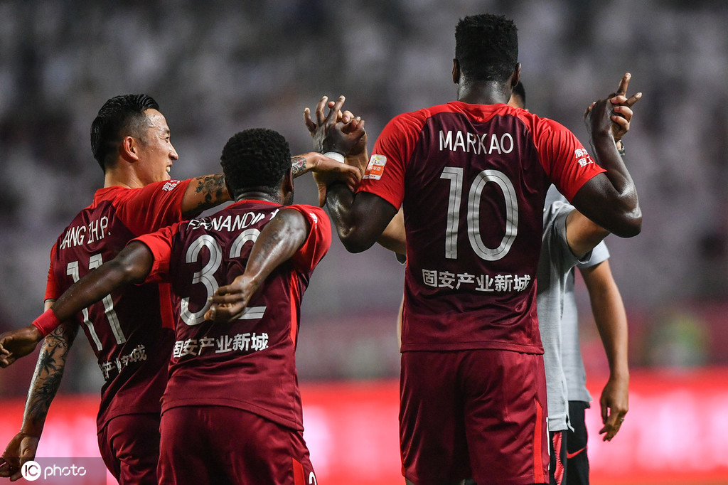 华夏幸福连胜力帆，中超保级压力减轻